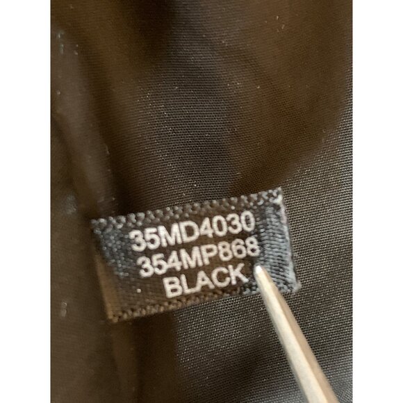 Cole Haan Womens XL Black Trench Rain Wind Coat Tuck Away Hood RJ10620 - Picture 10 of 12